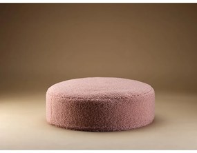 Розов детски пуф от букле Round – Wigiwama