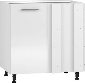 Долен ъглов шкаф за мивка Vento DKN-100/82 100(80)см Бял гланц