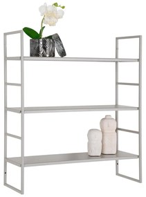 Светлосив метален стенен рафт на няколко нива 48 cm Beja – House Nordic