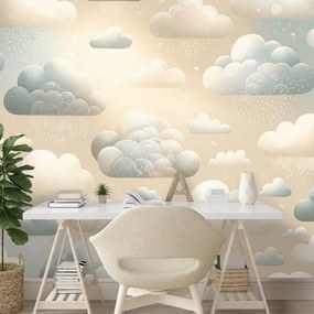 Самозалепващ фототапет – Приказни дъждовни облаци