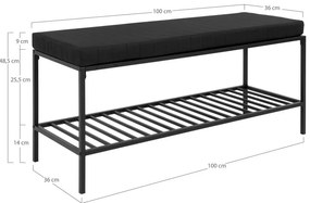 Черна пейка Vita - House Nordic