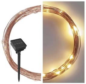 LED соларен гирлянд LED/2,4W/1,2V 1xAA 15 м IP44 3000K 600 mAh