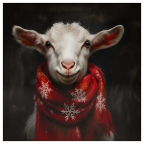 Картина на платно Коледна – Сладка коза