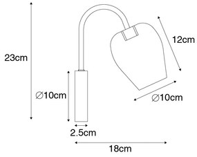 Класически златен аплик със стъкло - Elien