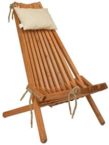 Дървен градински стол в естествен цвят Falun - Garden Pleasure