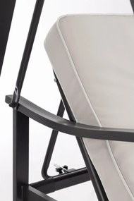 Антрацитна/бежова градинска люлка метална Taurus – Bizzotto