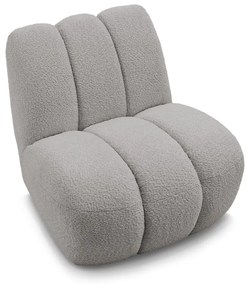 Светлосиво кресло от прежда с примки от букле Janissaire – Bobochic Paris