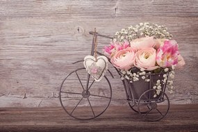 Самозалепващ фототапет – Цветя във винтидж ваза