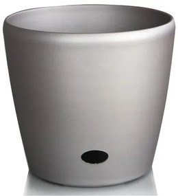 Саксия кръгла 28 х 26см - Сива