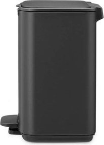 Кош за боклук Brabantia Bo Pedal 1010131, 4 л, Леко затваряне, Противоплъзгаща основа, Минерално покритие, Тъмносив