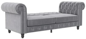 Светлосив кадифен диван 236 cm Felix – Støraa