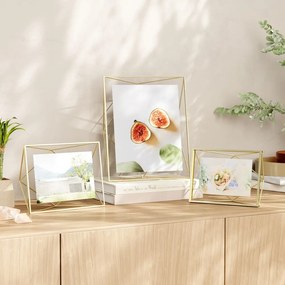 Метална стойка/рамка за стена в златист цвят 18x23 cm Prisma - Umbra