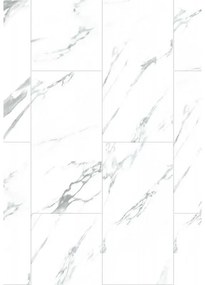 Mexen Glacier White проба на винилови панели 610 x 305 mm SPC 6,5 mm, IXPE 1,5 mm, 4 V-образна