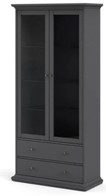 Сива витрина 96x201 cm Paris – Tvilum