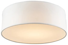 Таванна лампа бяла 30 см с LED - Drum LED