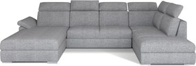 Светлосив разтегателен ъглов диван (десен ъгъл U форма) Evanell – ELTAP