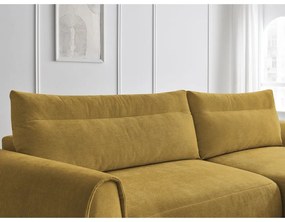 Ъглов диван в цвят жълта охра Aden – Bobochic Paris