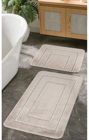 Светлокафяви килими за баня в комплект от 2 бр. 50x80 cm Cerceve – Foutastic