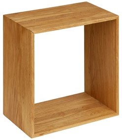 На няколко нива стенен рафт от масивен дъб в естествен цвят 30 cm Lattoon – House Nordic