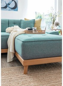 Тюркоаз разтегателен ъглов диван (ляв ъгъл/"U" форма) Dazzling Daisy – Miuform