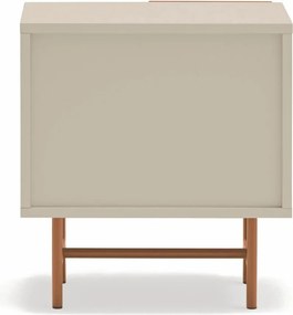 Матово нощно шкафче с рафтове в тухлен цвят/бежово Nube – Teulat