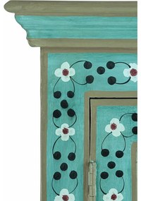 Зелено шкафче от масивно манго 87x152x38 cm Prem – Støraa