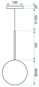 Пендел сфера 20cm APP1684-1CP