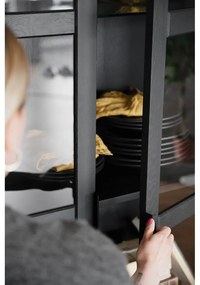 Витрина от черен дъб 95x195 cm Everett - Rowico