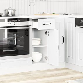 853457 vidaXL Кухненски шкаф, "Kalmar", бял, инженерно дърво