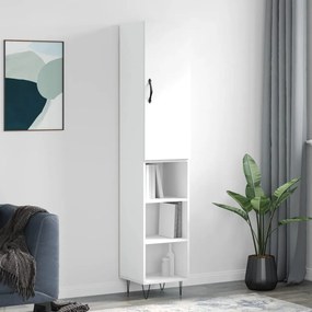 3199009 vidaXL Висок шкаф, бял, 34,5x34x180 см, инженерно дърво