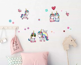 Декоративни стикери за стена Colorful Unicorns Ango