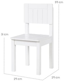Бял детски стол – Roba