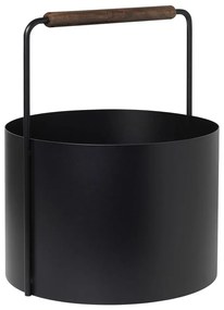 Черна метална кошница за дърва за огрев Камина - Blomus