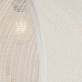 Ориенталски висящ лампион от естествен плат 48 см - Rob