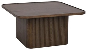 Тъмнокафява масичка за кафе от декор от дъб ø 80 cm Sullivan – Rowico