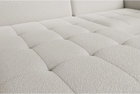 Кремав разтегателен ъглов диван с място за съхранение от букле (ляв ъгъл) Gomsi – ELTAP