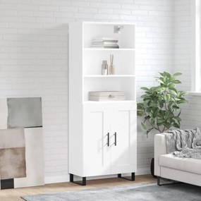3189981 vidaXL Висок шкаф, бял, 69,5x34x180 см, инженерно дърво
