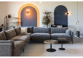 Метална кръгла масичка за кафе в черен и златист цвят ø 60 cm Snow – Zuiver