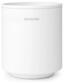 Стойка за четки за зъби Brabantia MindSet 1005685, Лесно почистване, Широк отвор, Минерално покритие, Бял