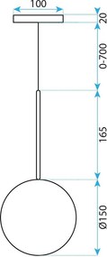 Пендел сфера 15cm APP1680-1CP