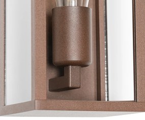 Интелигентна стенна лампа ръждиво кафява 26 см IP44 с WiFi ST64 - Charlois