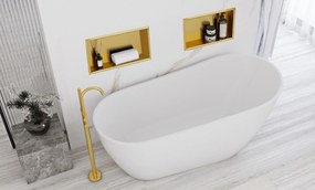 bathroom shelf 30x45 gold brush