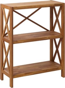 Стелаж от масивен дъб в естествен цвят 70x87 cm X-Shelf – Unique Furniture