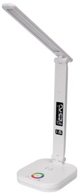 LED RGBW Димируема лампа с безжично зареждане и дисплей USB порт 6W/5V 3000-6500K бял