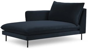 Тъмносиньо кадифено кресло за отдих (ляв ъгъл) Vienna - Cosmopolitan Design