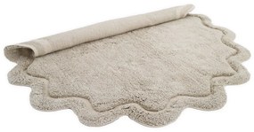 Бежов ръчно изработен памучен кръгъл килим подходящ за пране ø 110 cm Sweet April Lin – Nattiot