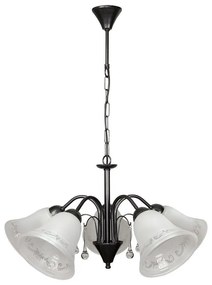 Полилей ФИОРИНО, черен никел, 5xE27