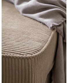 Кафяво-сив шезлонг от рипсено кадифе (десен ъгъл) Chic Charlotte – Miuform