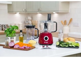 Кухненски робот Russell Hobbs Desire 24730-56, 600W, 2.5 l, 2 диска, Функция Pulse, Червен