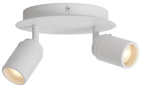 Модерен прожектор за баня бял 2 светлини IP44 - Ducha